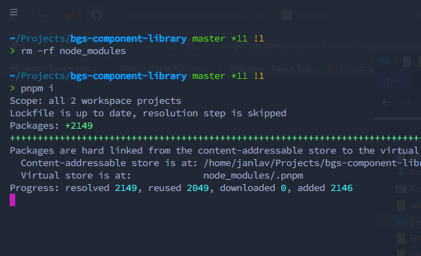 PNPM cached install